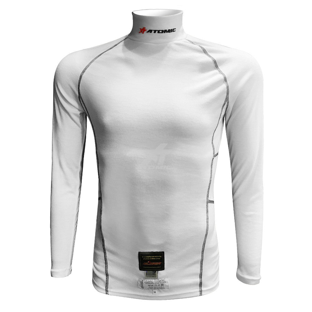 ATOMIC RACING AT037MZWXXL Stretch Long Sleeved Top, FIA, size XXL white Photo-0