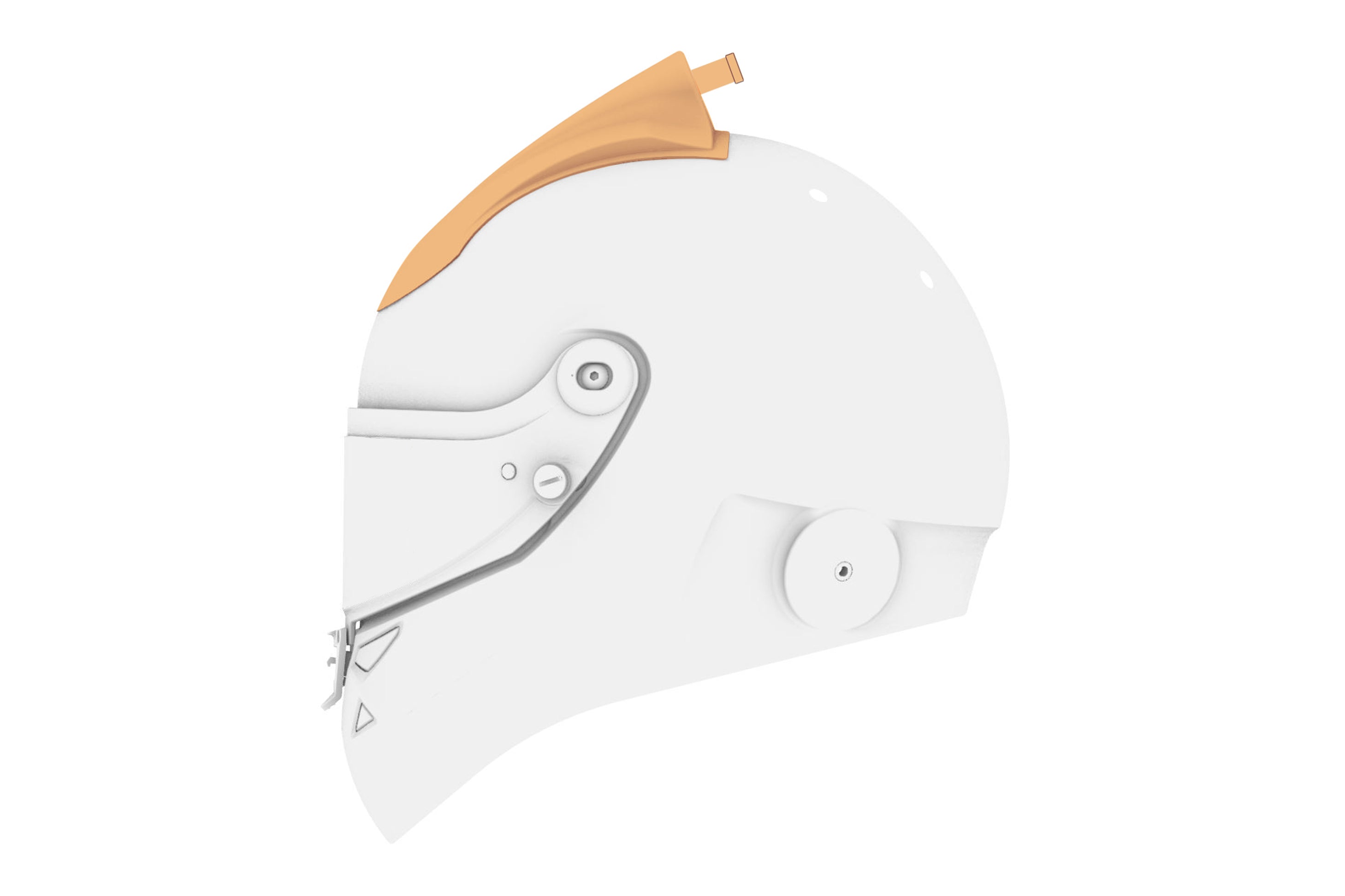 SCHUBERTH 1010008096 Forced air scoop clear - Large Connector Prep. with tape SP1 Photo-0