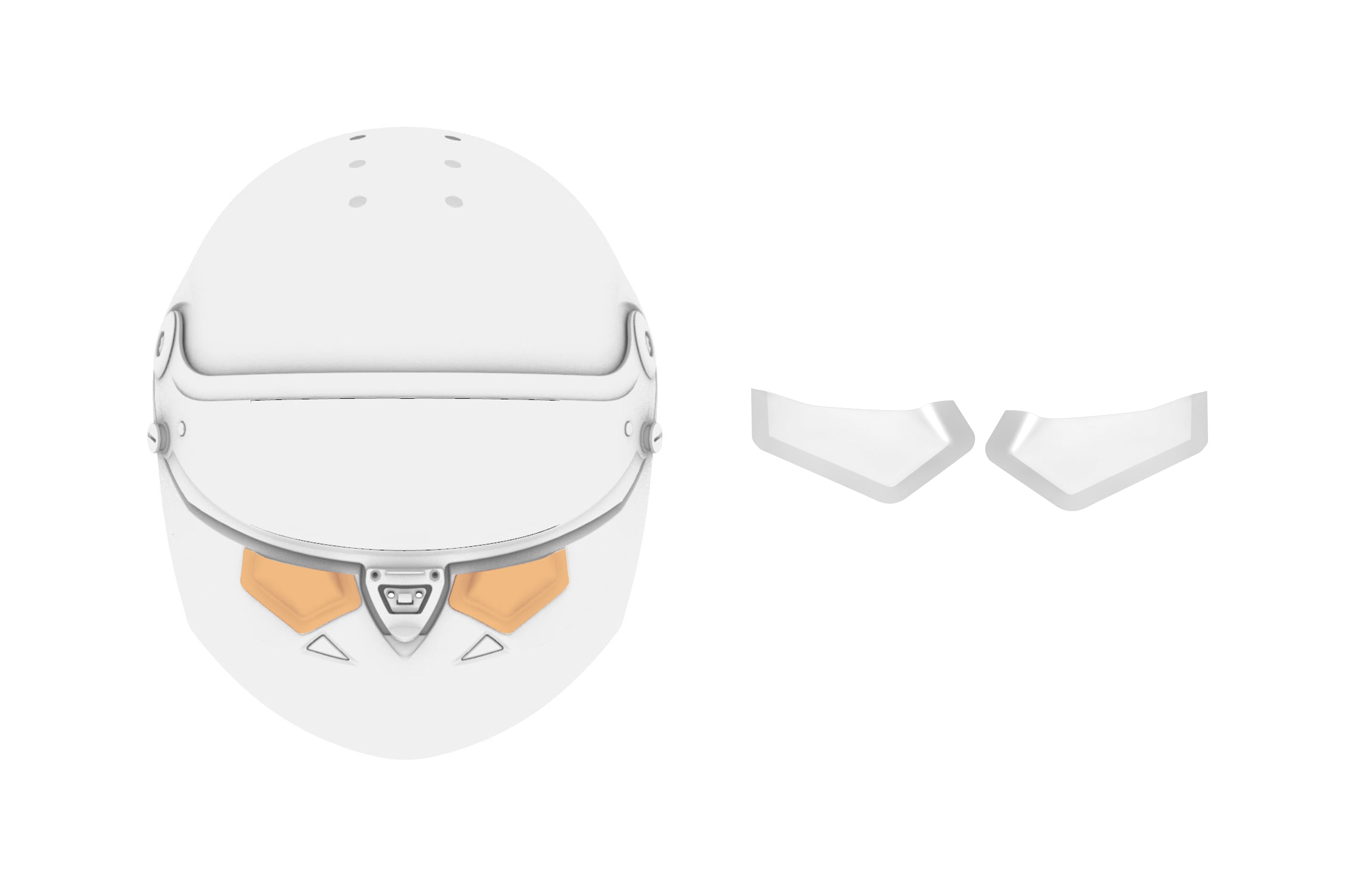 SCHUBERTH 1010008095 Chin Ventilations clear 2 pcs Prep. with tape SF3/SP1 Photo-0