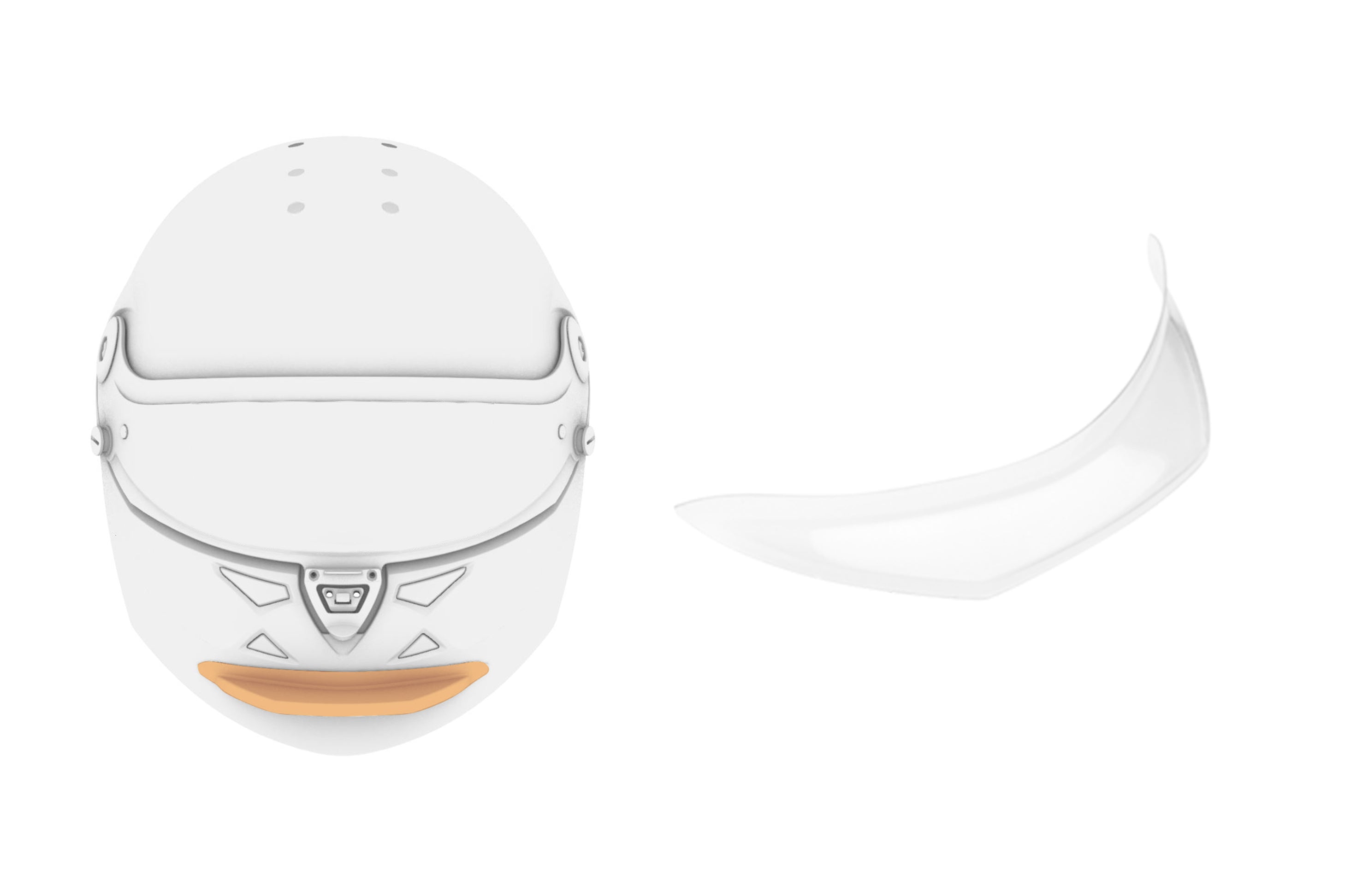 SCHUBERTH 1010008092 Chin Spoiler clear Prep. with tape SF3/SP1 Photo-0