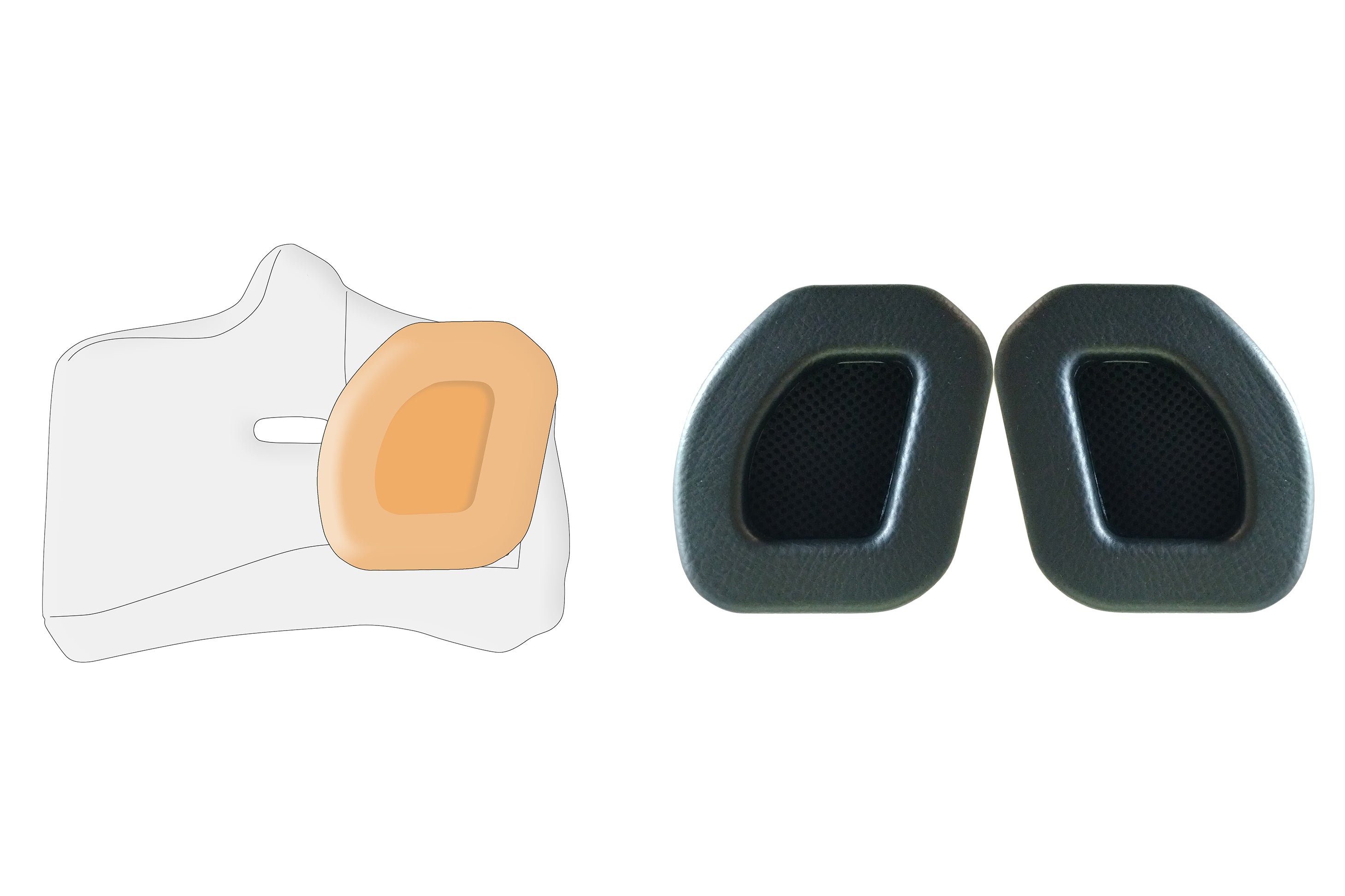 SCHUBERTH 10100012166 PU Ear Cups SP1 - Black colour Photo-0