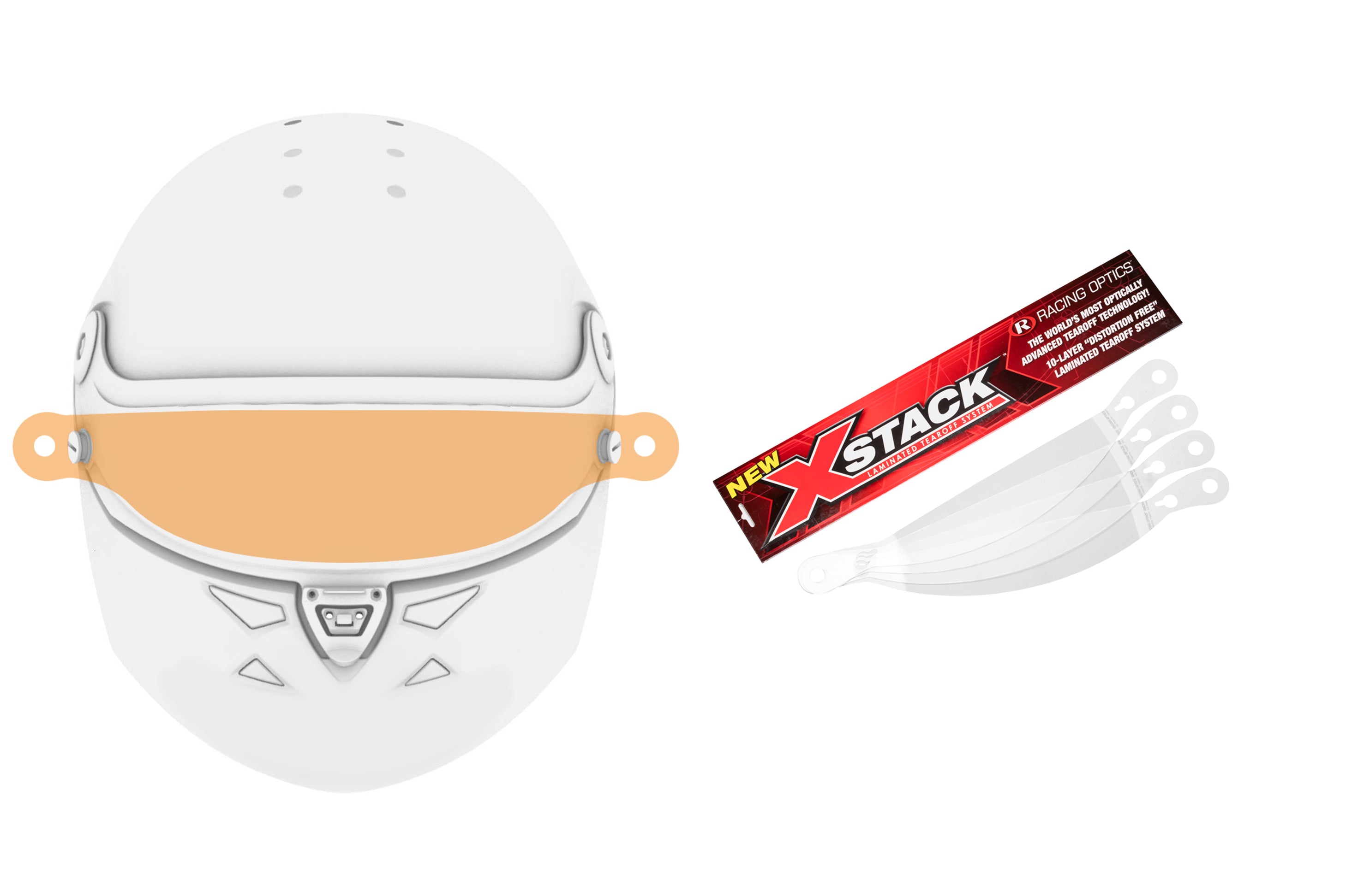 SCHUBERTH 1010003318 X-Stack Tear-off 4x3 set 4 mil SP1/SF2/SF3 Photo-0