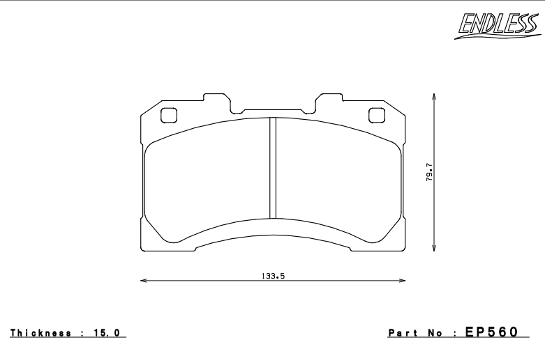 ENDLESS EP560MX72 Front brake pads TOYOTA GR Yaris GXPA16 RC (17-inch wheel) Photo-0