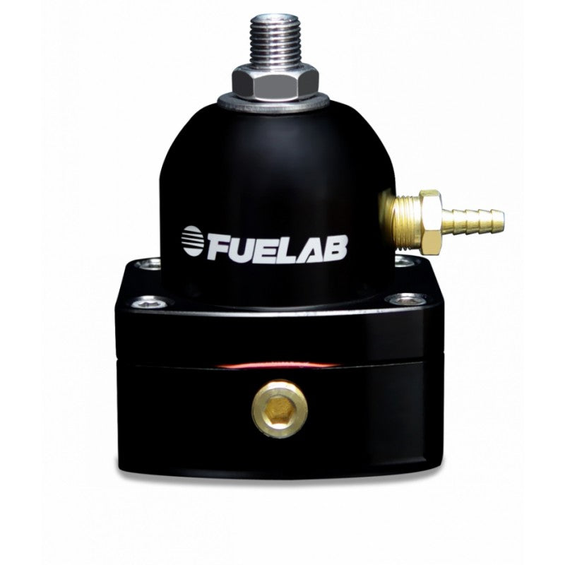 FUELAB 51504-1 Fuel Pressure Regulator Carbureted (4-12 psi, 6AN-In, 6AN-Out) Black Photo-0