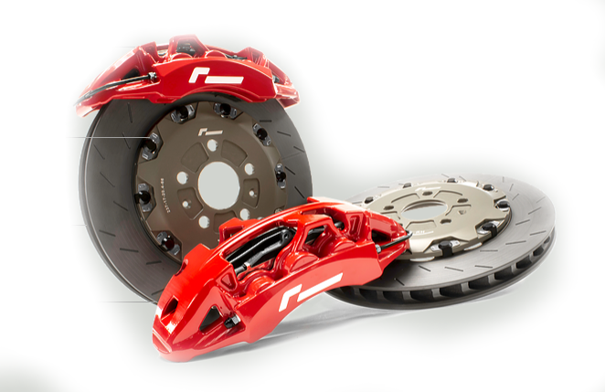RACINGLINE VWR650001-RED Brake kit STAGE 3 FORGED MONOBLOCK (Disc 355mm x 32mm) VW Golf 7/7.5 R/ Golf 8 GTI (red caliper) Photo-0