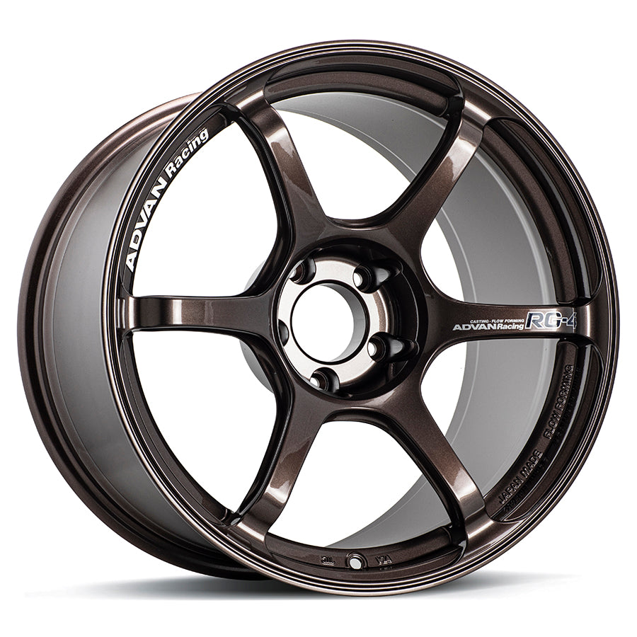 ADVAN YA48F47ECB Wheel V4995 RG-4 18X7.5 ET47 5-114.3 RACING COPPER BRONZE Photo-0