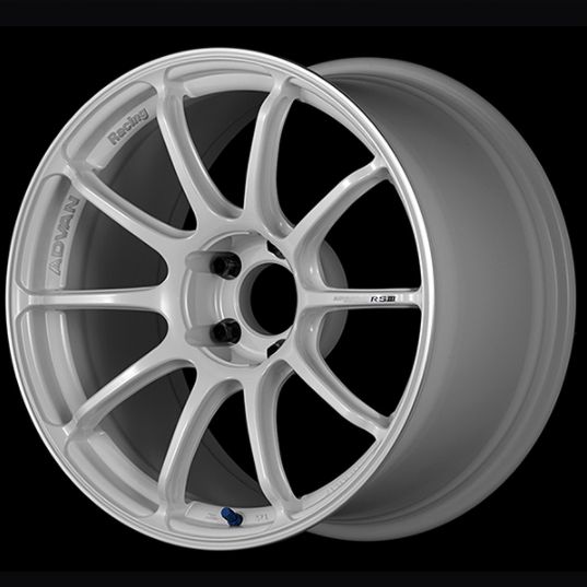 ADVAN YA38L15EWMR Wheel V3845 RSIII 18X10.5 ET15 5-114.3 RACING WHITE METALLIC & RING Photo-0