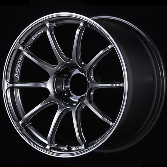 ADVAN YA38F48MHBR Wheel V3706 RSIII 18X7.5 ET48 5-112 RACING HYPER BLACK & RING Photo-0