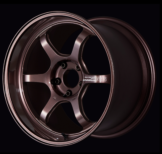 ADVAN YA68I45ECB Wheel V4456 R6 18X9.0 ET45 5-114.3 RACING COPPER BRONZE Photo-0