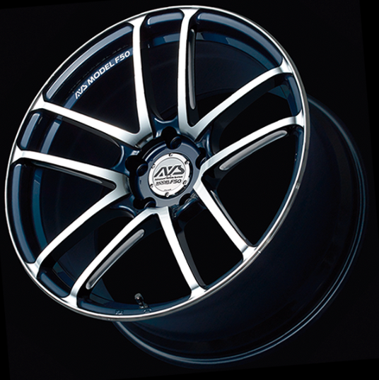 ADVAN YBG9G48MD Wheel V1673 MODEL F50 19X8.0 ET48 5-112 PLATINUM BLUE COMBI Photo-0