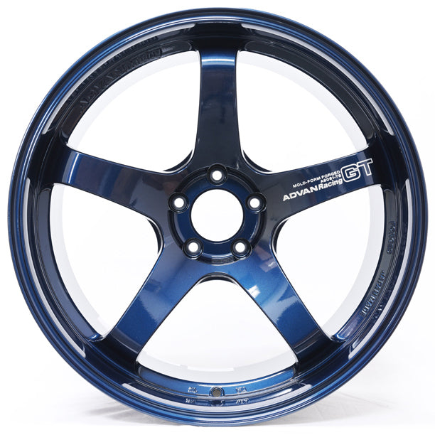 ADVAN YAQ1M05EDP Wheel V2627 GT Premium 21X11.0 ET05 5-114.3 RACING TITANIUM BLUE & RING Photo-1