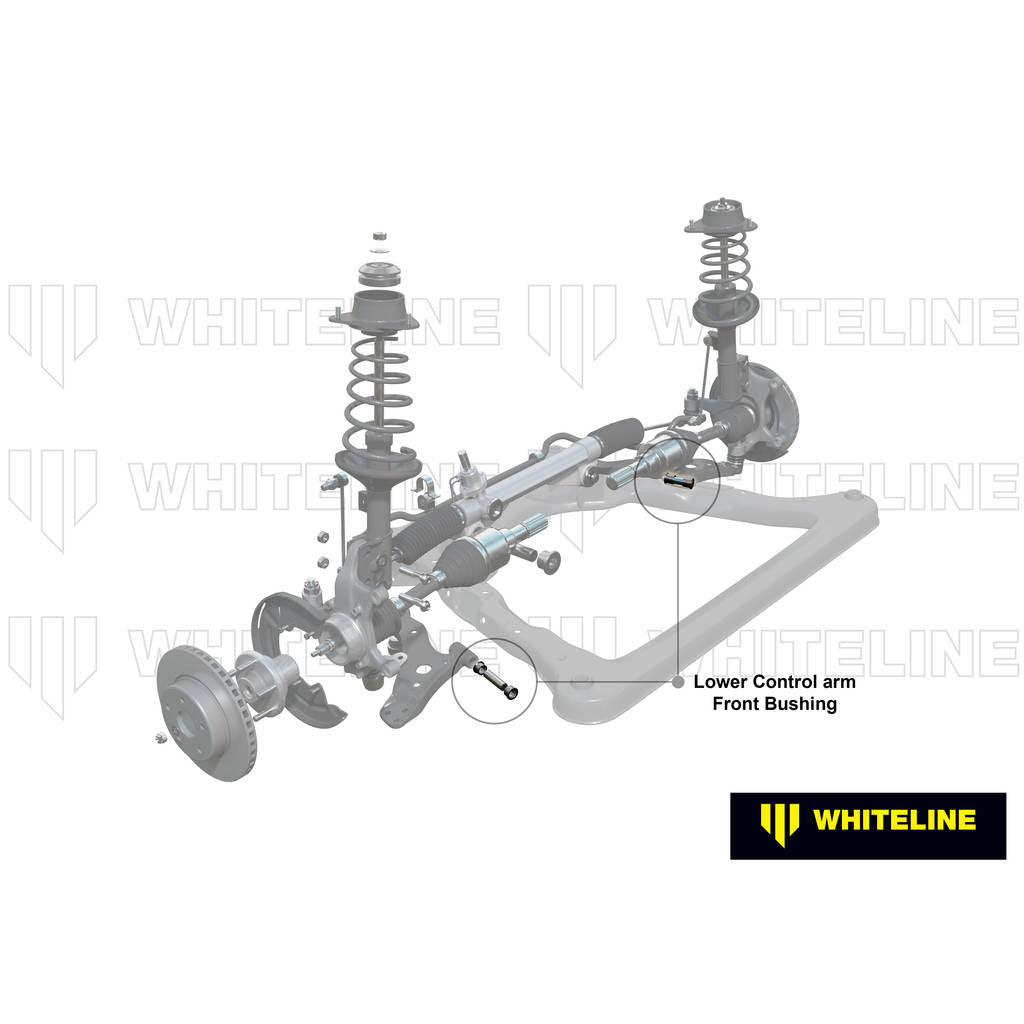 WHITELINE W0506 Front Lower Control Arm - Inner Front Bushing Kit for Subaru Forester, Impreza, Legacy, Outback/Crosstrek Photo-1