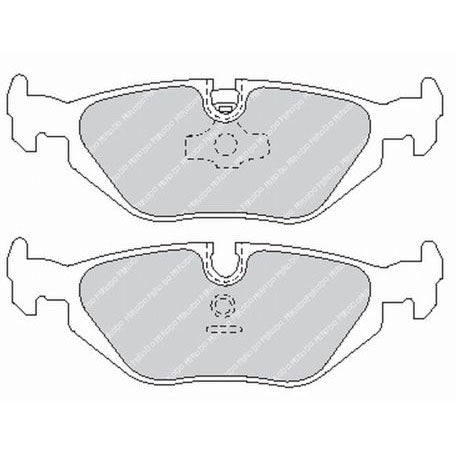 FERODO FCP850W Rear Brake Pads DS1.11 for BMW 3 Series (E36) / 5 Series (E39) / Z3 (E36) Photo-0