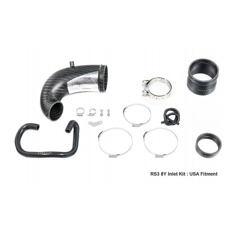 EVENTURI EVE-TRB8Y-LHD-NIL Carbon Turbo Inlet with No Flance for AUDI RS3 (8Y) LHD USA ONLY Photo-0