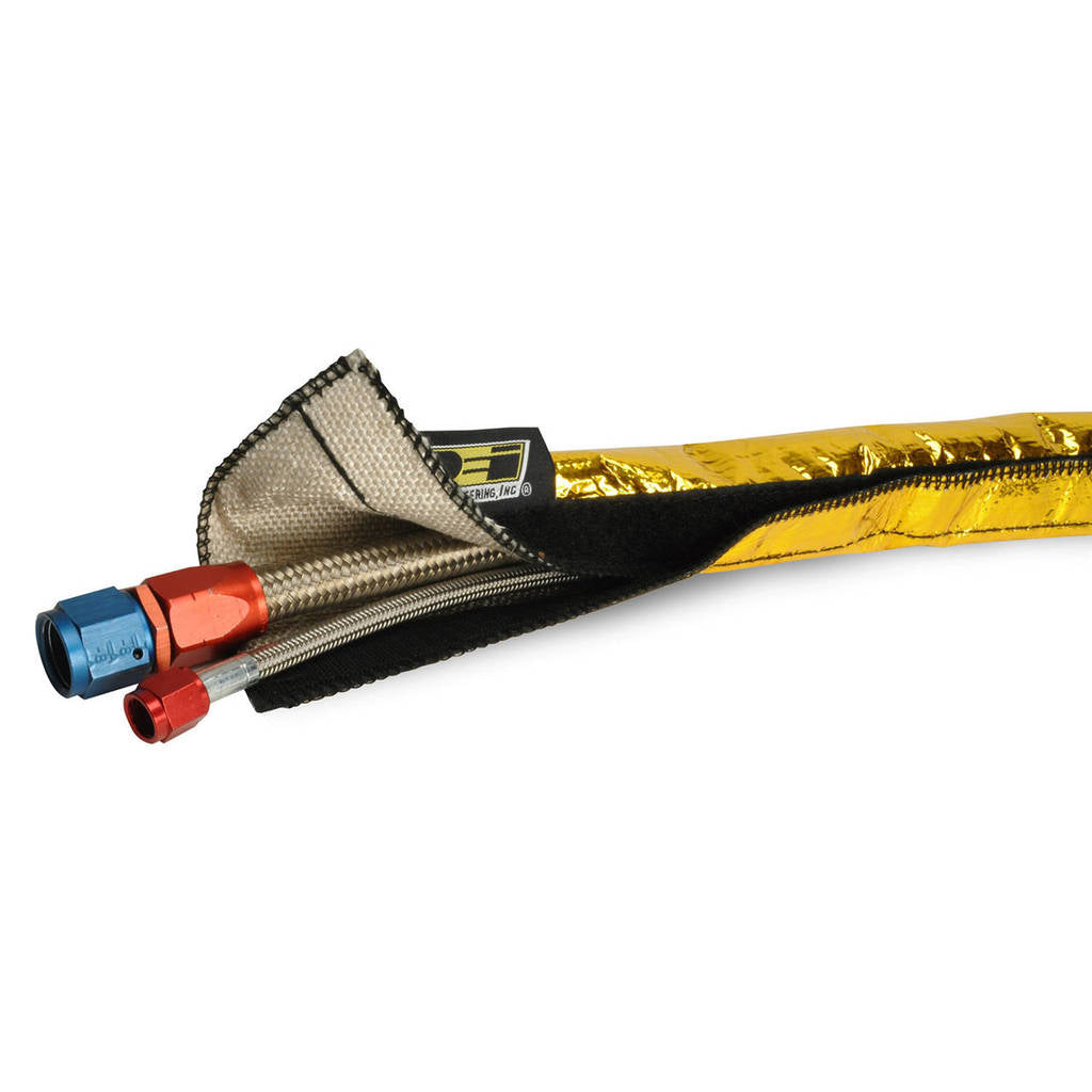 DEI 010924 Heat Shroud GOLD 2" to 2-1/2" I.D. x 3ft - GOLD Photo-6