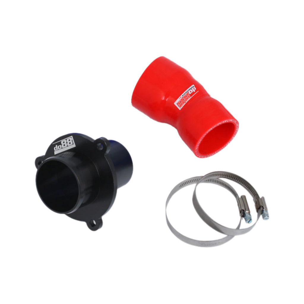 DO88 CP-110R-OEM VAG 1.8/2.0 TSI (MQB) Turbo Muffler Delete, OEM Pressure pipes, Red hose Photo-0