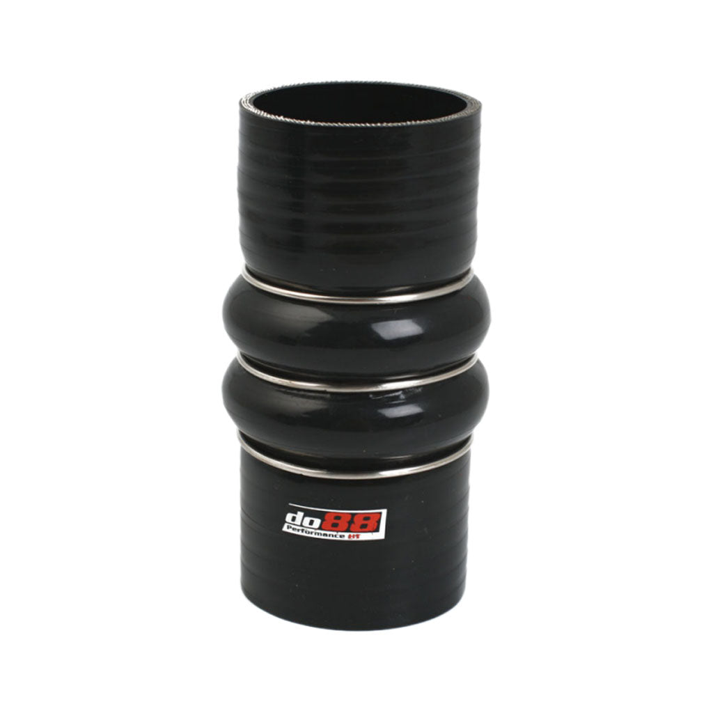 DO88 SDH70 Silicone Hose Black 2-Humps 2,75'' (70mm) Photo-0