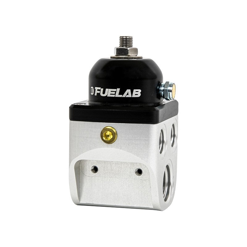 FUELAB 58501 Fuel Pressure Regulator Blocking Style Carbureted 4 port High Flow (4-12 psi, 10AN-In, 6AN-Out) Photo-0