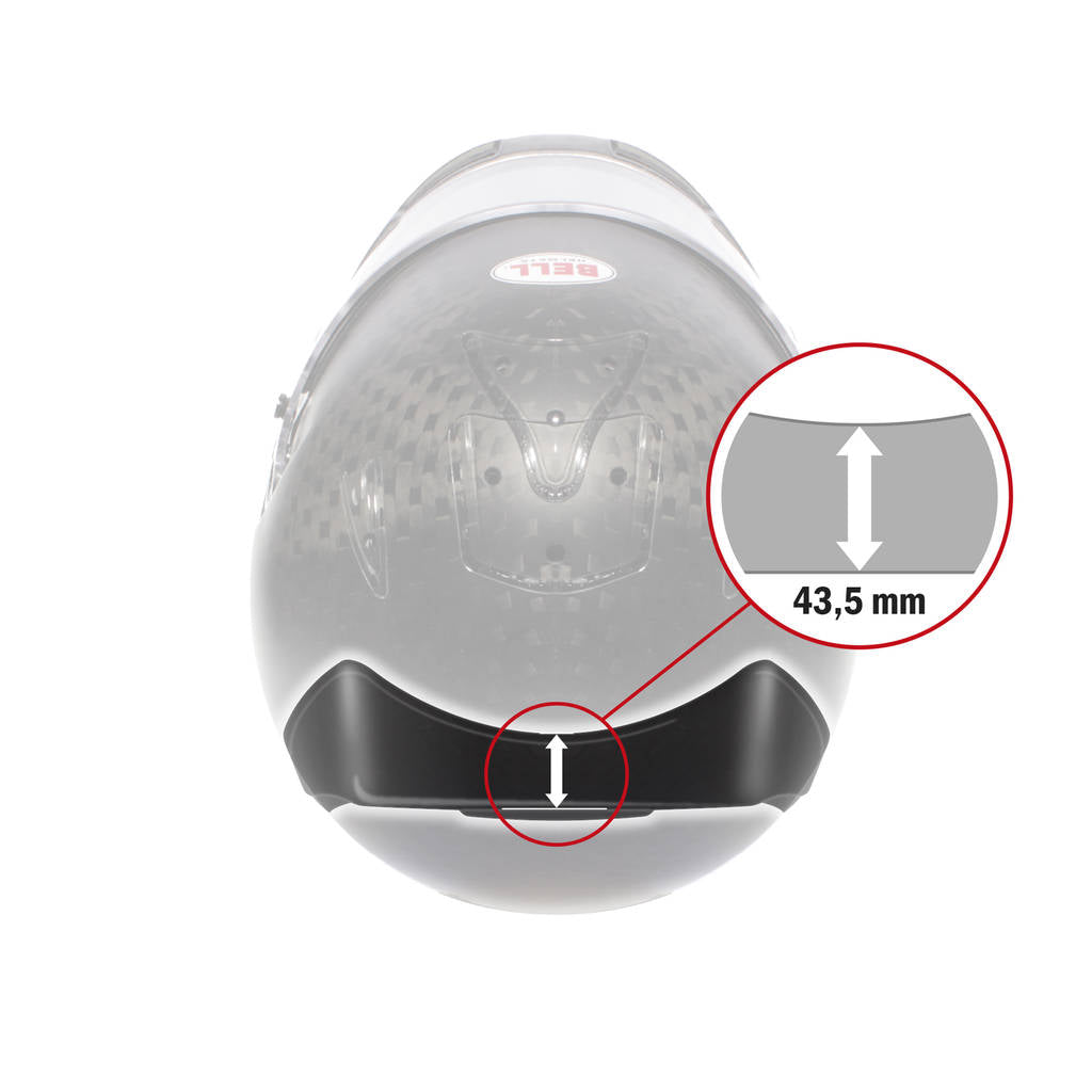 BELL 2050032 Rear spoiler V15 for HP7/RS7/HP5/GT5/KC7 helmets, clear, small (38 mm) Photo-0