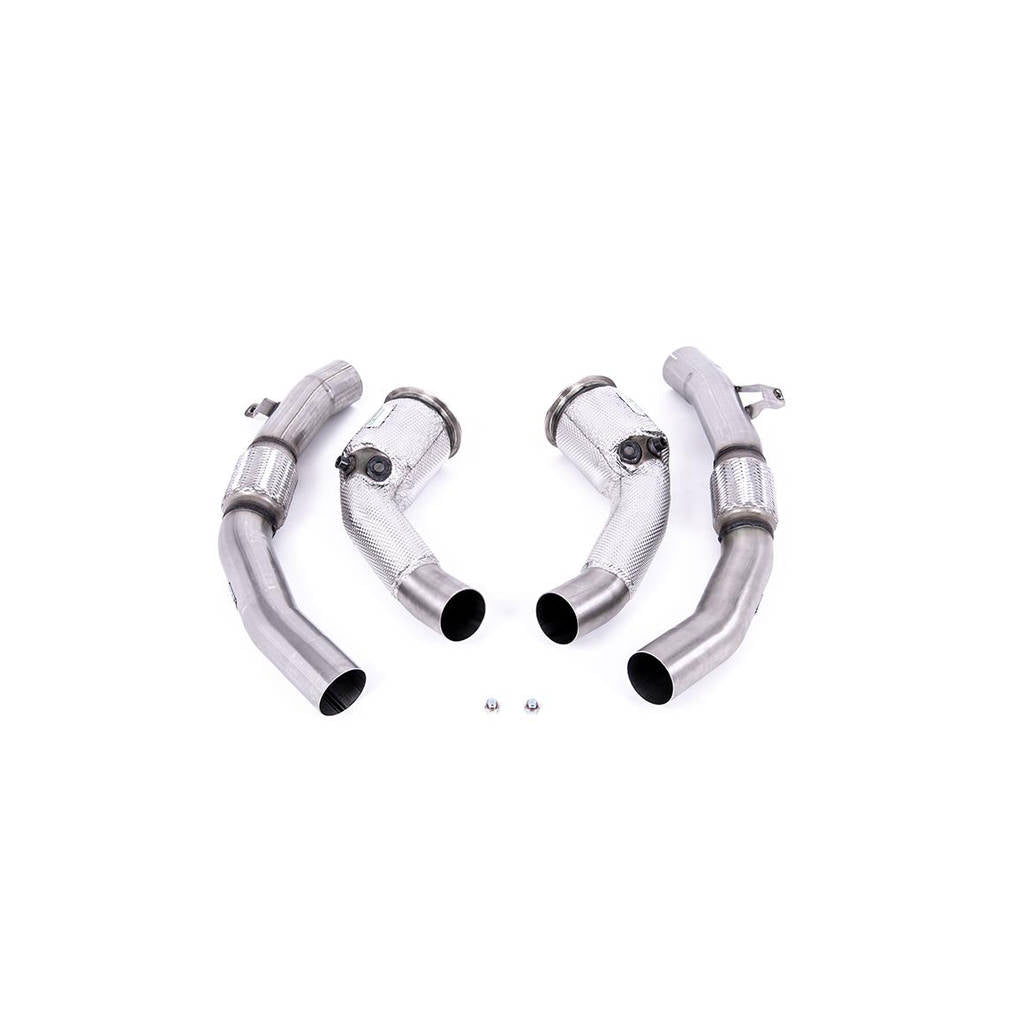 MILLTEK SSXAU907 Large-bore Downpipes and Cat Bypass Pipes AUDI RS6 C8 4.0 V8 bi-turbo (Non OPF/GPF) 2020 - 2022 Photo-0