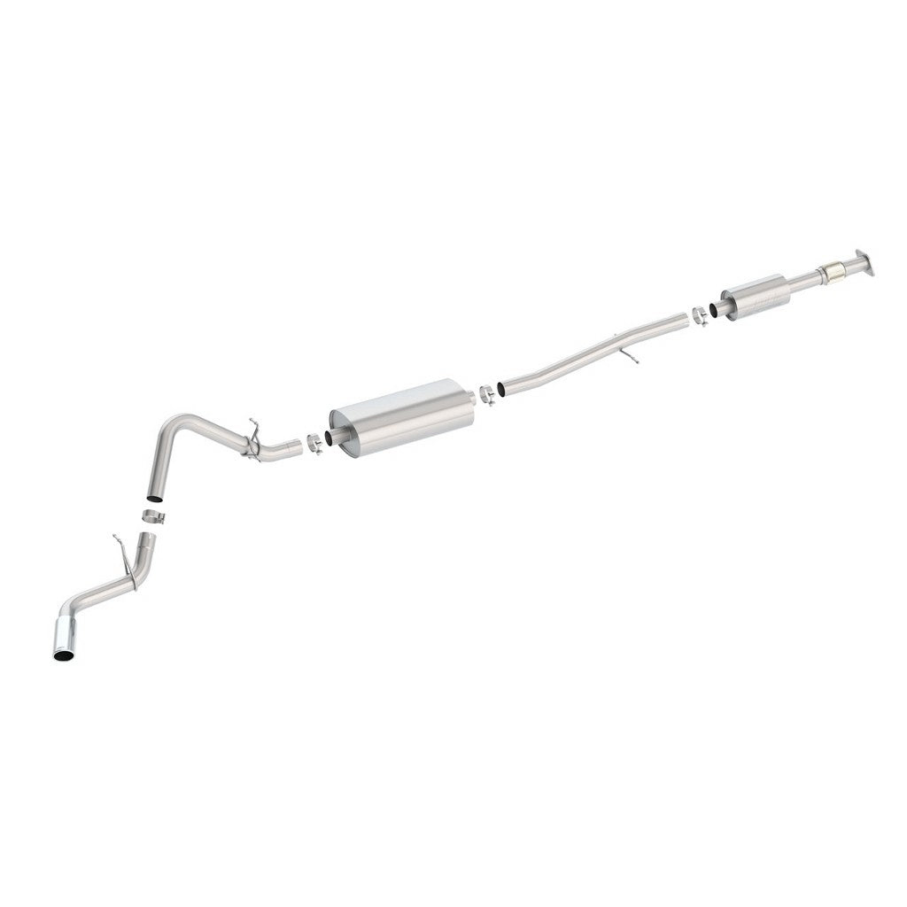 BORLA 140800 Cat-Back™ System SILV/ SIERRA 1500 '19-'21 2.7L 4CYL AT 2&4WD 4DR EC STB (78.8") CC SB (69.3) WB 147" 3" "S-TYPE Photo-0