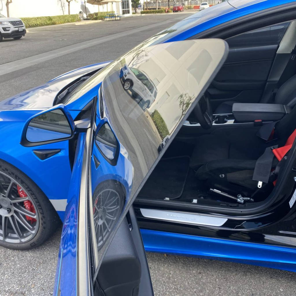 UNPLUGGED PERFORMANCE UP-M3-347-5.1 Rear Windshield Replacement, Lexan for TESLA Model 3 Photo-1