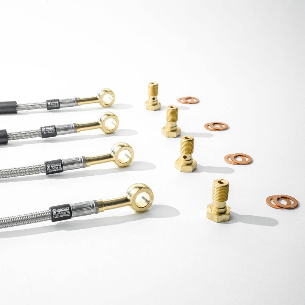 UNPLUGGED PERFORMANCE UP-M3MY-326-1.1 Sport Brake Line Set for Model 3 / Y for TESLA Model 3 / Y Photo-5
