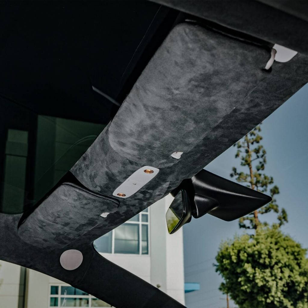 UNPLUGGED PERFORMANCE UP-MY-331-1.1 Alcantara Headliner Upgrade Kit, for TESLA Charcoal Black (Core Exchange) for TESLA Model Y Photo-9