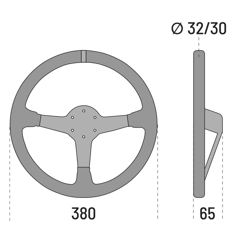 SPARCO 015R368MSN Steering wheel R368, suede, black, diam.380mm, reach 65mm Photo-2