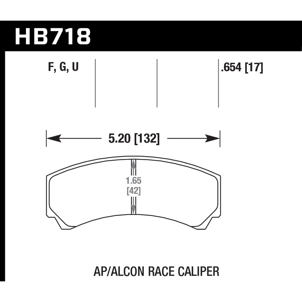 HAWK HB718W.654 Motorsports Brake Pads DTC-30 Photo-2