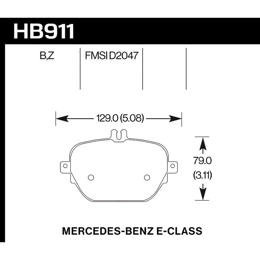 HAWK HB911B.654 Street Brake Pads HPS 5.0 Photo-2