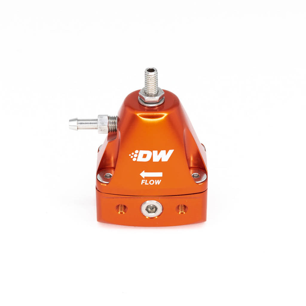 DEATSCHWERKS 6-1001-FRO DWR1000iL in-line adjustable fuel pressure regulator, universal fitment - orange Photo-0