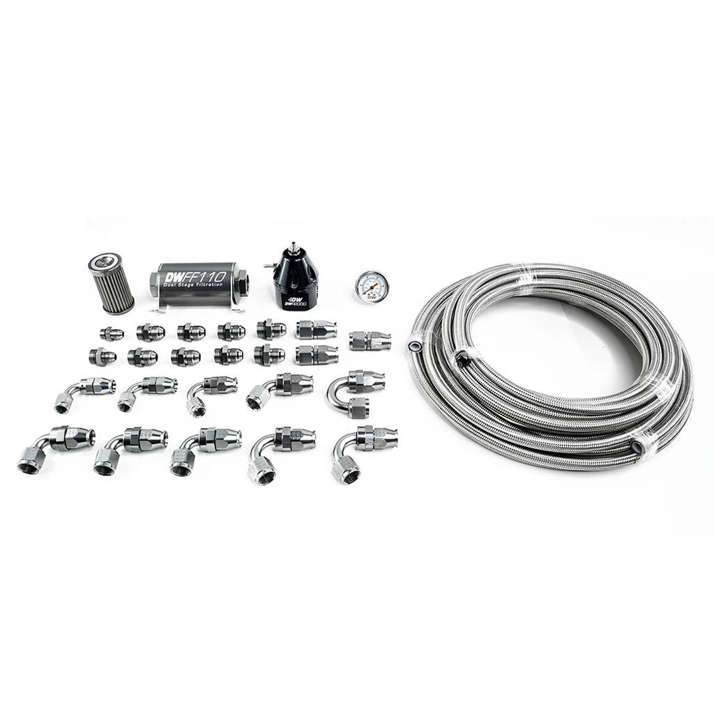DEATSCHWERKS 6-604 X2 Series Pump Module -8AN PTFE Plumbing Kit for 2011-19 Ford Mustang Photo-0