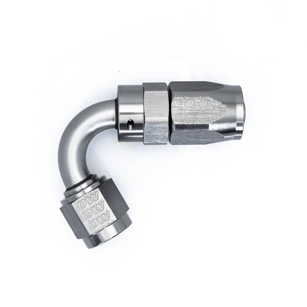 DEATSCHWERKS 6-02-0820 6 AN Female Flare Swivel 120-degree Hose End CPE, anodized DW titanium Photo-0