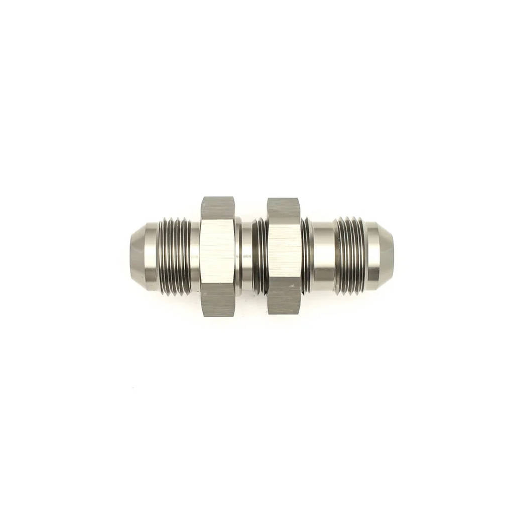 DEATSCHWERKS 6-02-0709 8AN Male Flare to 8AN Male Flare Bulkhead Adapter (incl Nut) Photo-0