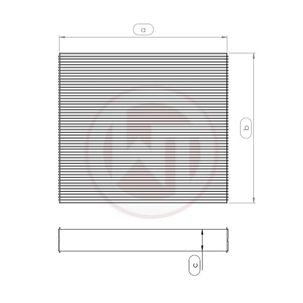 WAGNER TUNING 004001003-001 Rennsport Radiator core 524x468x68 Photo-0