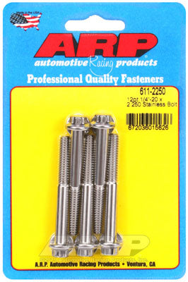 ARP 611-2250 SAE Bolt Kit 1/4-20 x 2.250 12pt SS bolts Photo-0