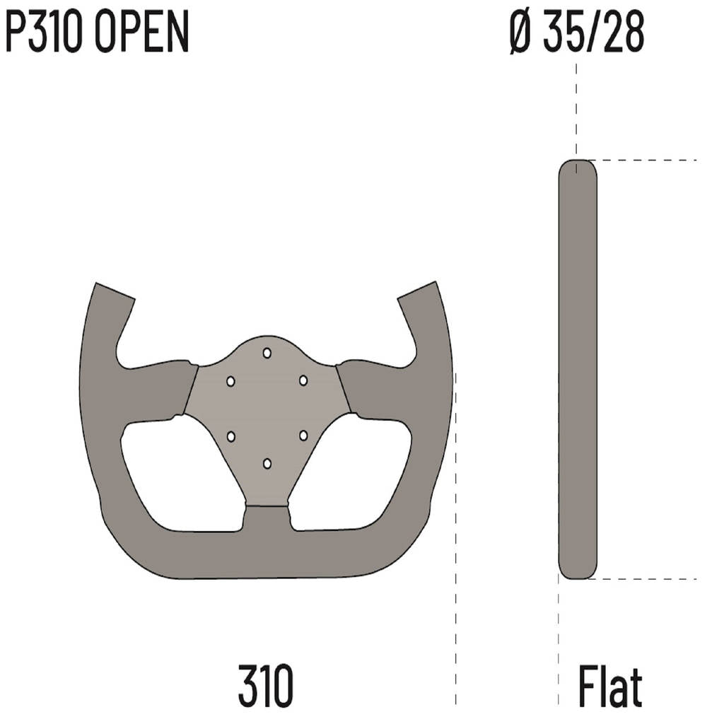 SPARCO 015P310OPN P310 Steering wheel, suede, diameter 310 mm, rim 35/28 mm, flat Photo-1