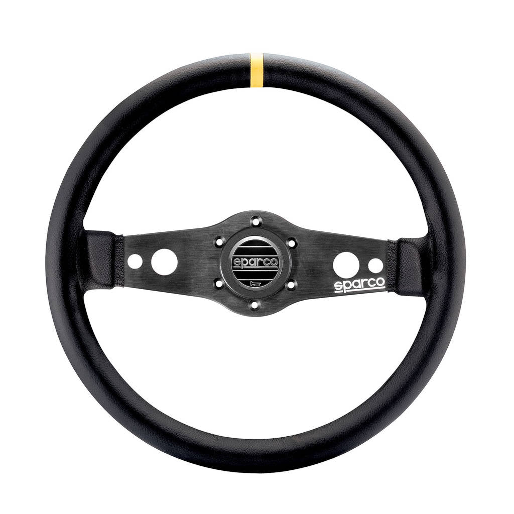 SPARCO 015R215FL R215 Steering wheel, leather, diameter 350 mm, rim 32/38 mm, flat Photo-0
