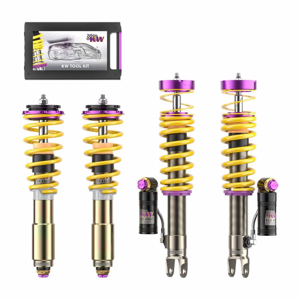 KW 3A771090 Coilover Kit INOX V4 (incl. Deactivation Electronic Dampers) for PORSCHE 911 Turbo / Turbo S (992) Photo-0