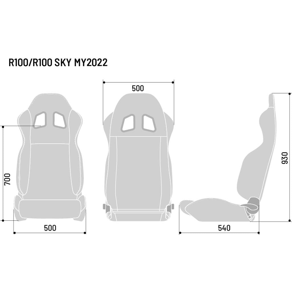 SPARCO 009014NRSKY R100 SKY MY2022 Seat, black Photo-2