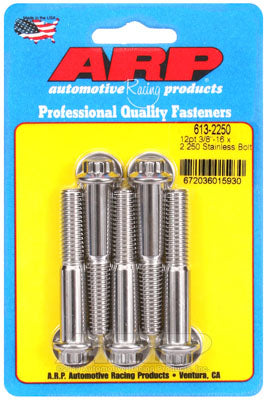 ARP 613-2250 SAE Bolt Kit 3/8-16 x 2.250 12pt SS bolts Photo-0
