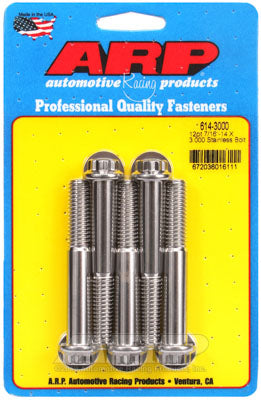 ARP 614-3000 SAE Bolt Kit 7/16-14 X 3.000 12pt 1/2 wrenching SS bolts Photo-0