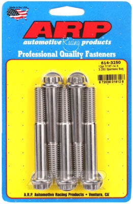 ARP 614-3250 SAE Bolt Kit 7/16-14 X 3.250 12pt 1/2 wrenching SS bolts Photo-0