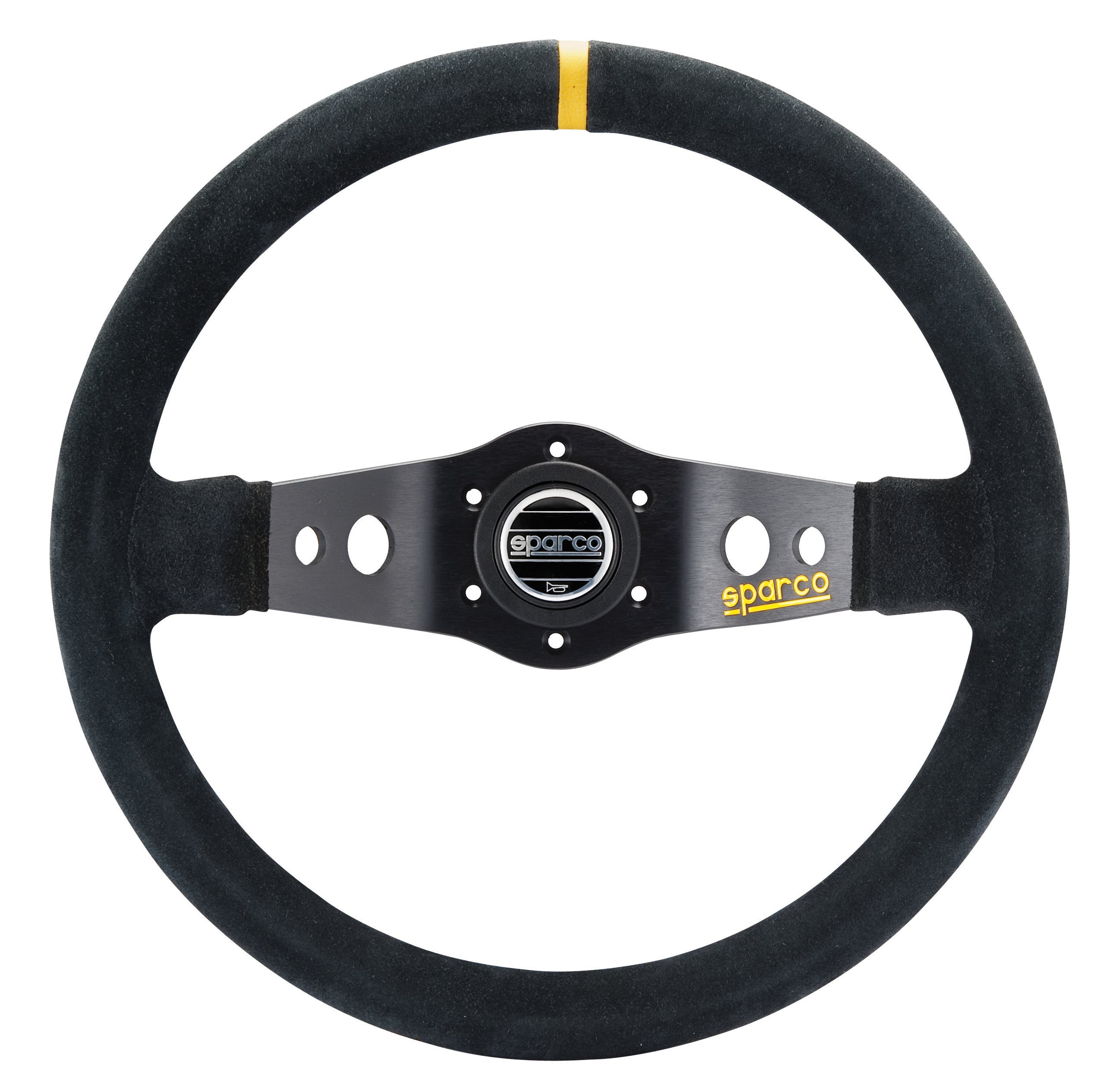 SPARCO 015R215CSN Steering wheel R215, suede, black, diam.350mm, reach 90mm Photo-0