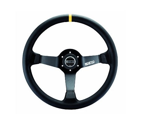 SPARCO 015R345MLN Steering wheel R345, leather, black, diam.350mm, reach 63mm Photo-0
