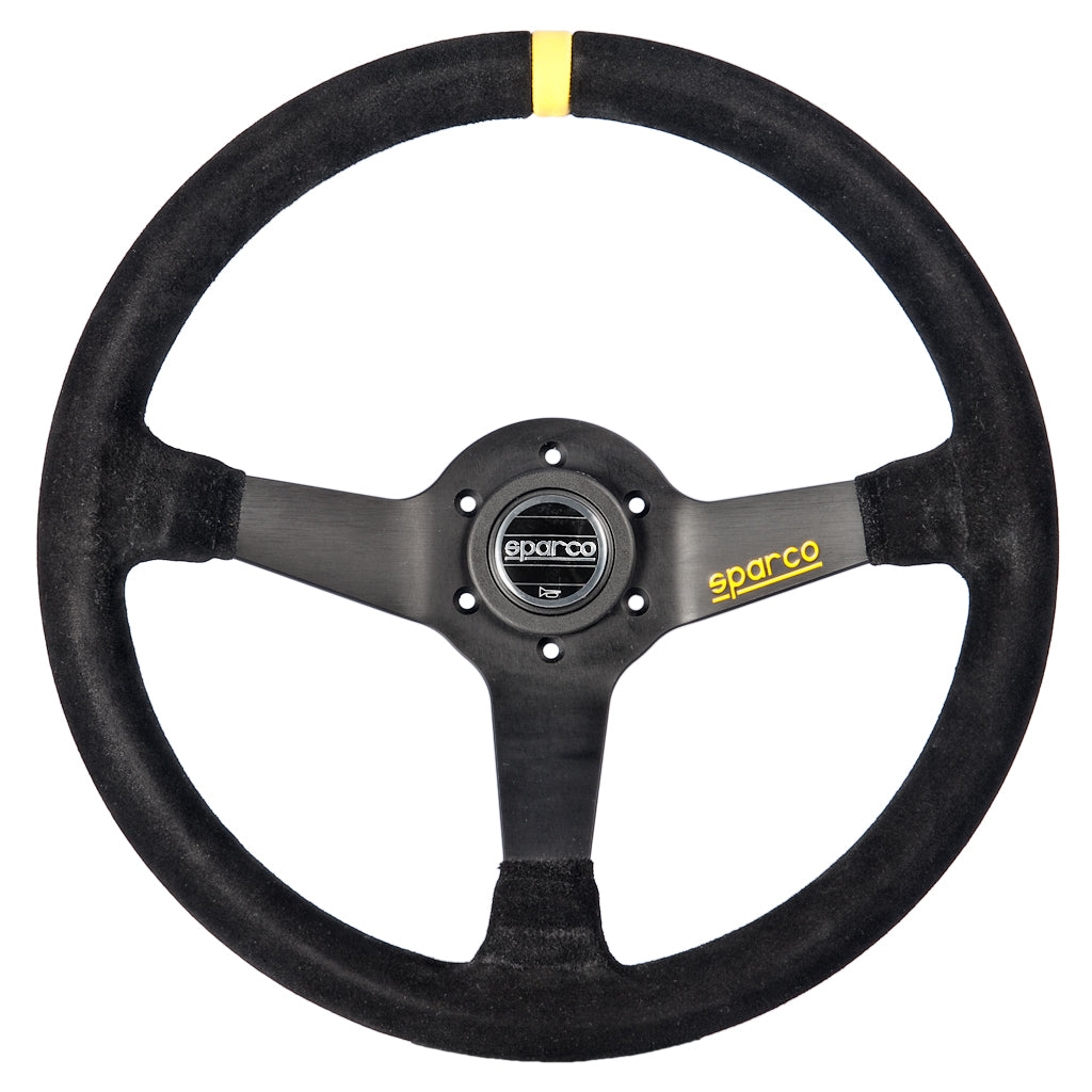 SPARCO 015R345MSN Steering Wheel R345, Suede, Black, Diam. 350mm, Reach 63mm Photo-0