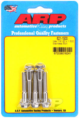 ARP 621-1500 SAE Bolt Kit 1/4-20 x 1.500 hex SS bolts Photo-0