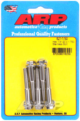 ARP 621-1750 SAE Bolt Kit 1/4-20 x 1.750 hex SS bolts Photo-0
