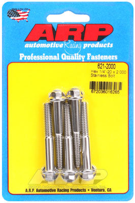 ARP 621-2000 SAE Bolt Kit 1/4-20 x 2.000 hex SS bolts Photo-0